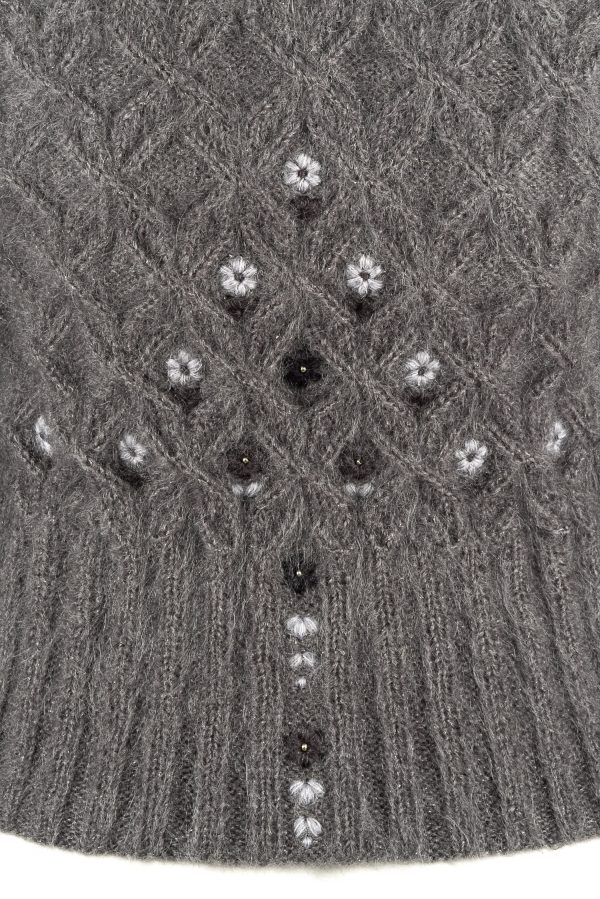 Damenjacke handgestrickt aus Mohair-/Seide-/Polyestergemisch - Art.Nr. MS078 – Bild 3