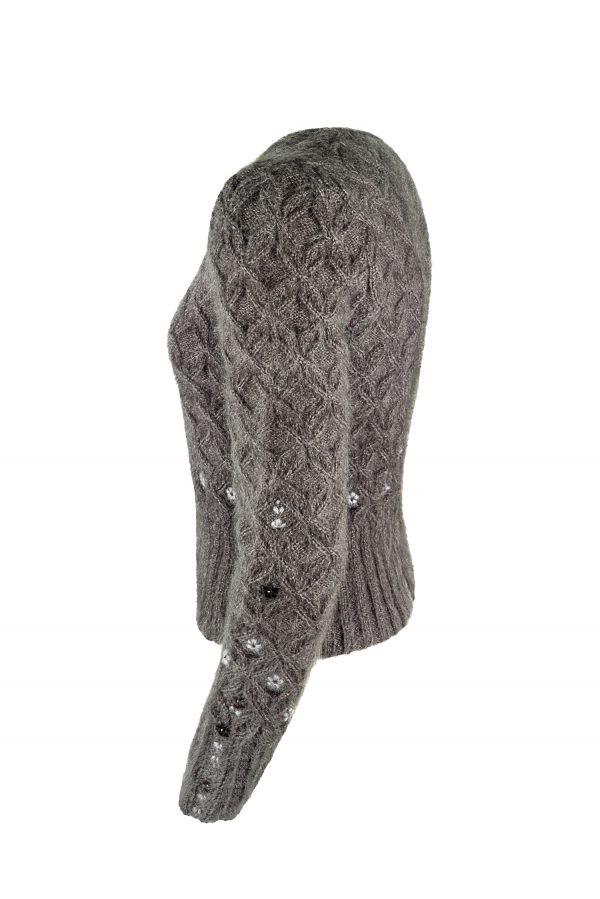 Damenjacke handgestrickt aus Mohair-/Seide-/Polyestergemisch - Art.Nr. MS078 – Bild 4