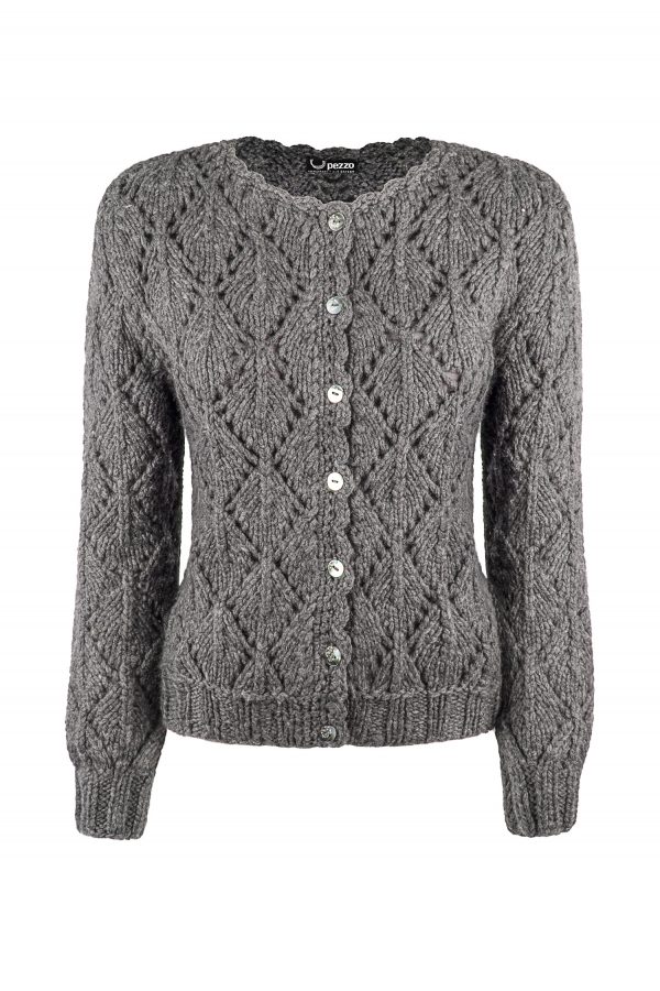 Jacke handgestrickt aus Schurwoll-/Nylongemisch, Art.Nr. MA090