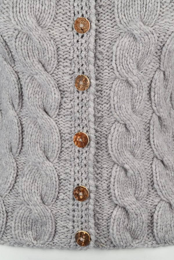Jacke handgestrickt aus Schurwoll-, Cashmeregemisch, Art. Nr. AMC097 – Bild 4