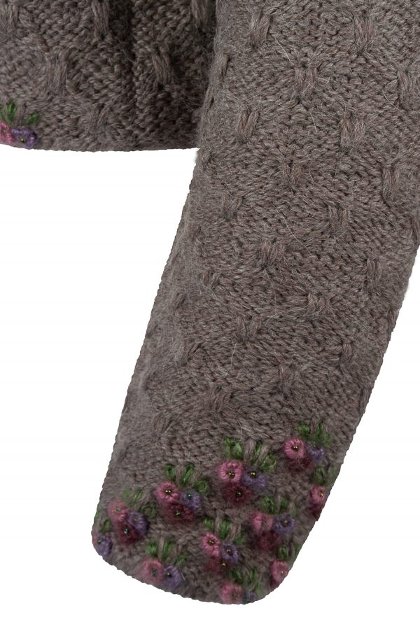 Damenjacke handgestrickt aus Merino-/Alpakagemisch,  Art.Nr. MA105 – Bild 3