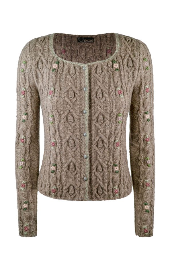 Damenjacke handgestrickt aus 100% Cashmere Art.Nr. CP0115