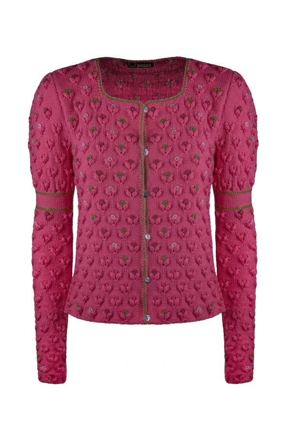 Damenjacke handgestrickt aus 100% Schurwolle Art.Nr. ME-0116
