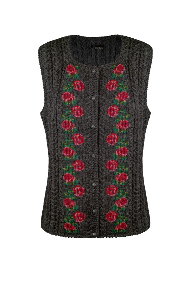 Weste handgestrickt aus 100% Schurwolle Art.Nr. ME-0118