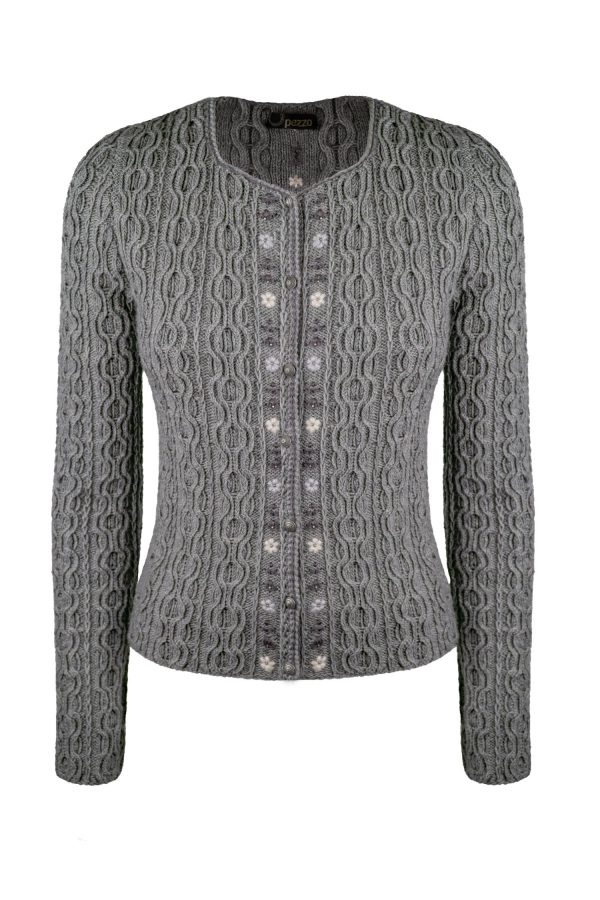 Damenjacke handgestrickt aus 100% Merinowolle Art.Nr. ME-0119
