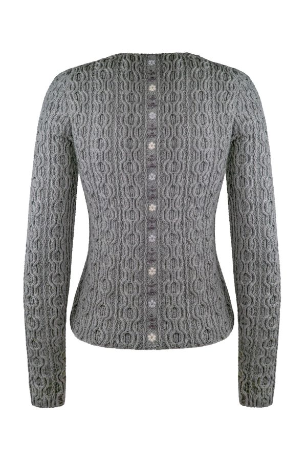 Damenjacke handgestrickt aus 100% Merinowolle Art.Nr. ME-0119 – Bild 2