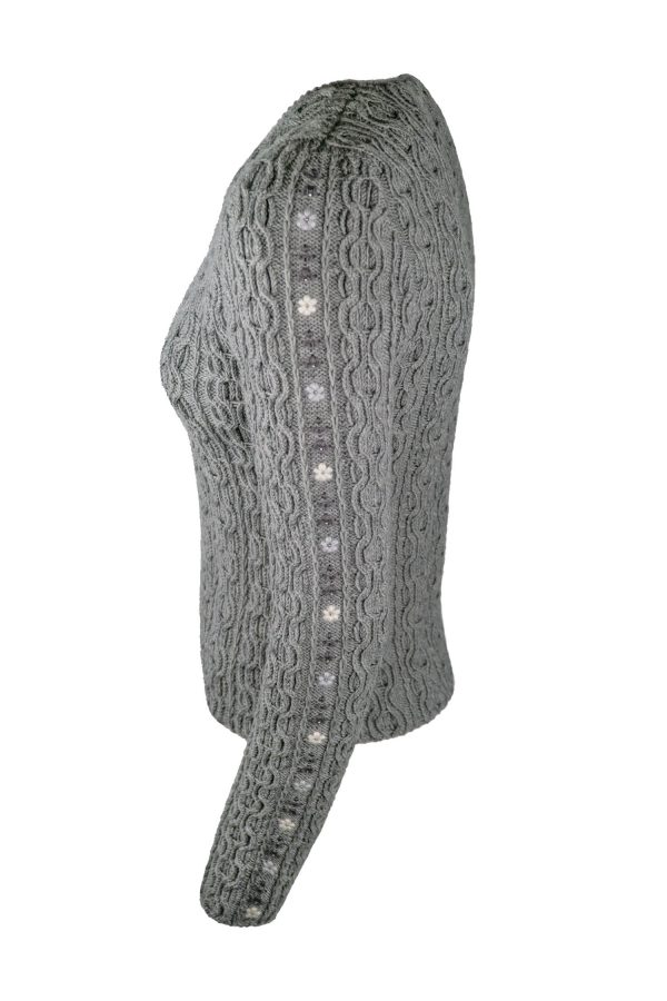 Damenjacke handgestrickt aus 100% Merinowolle Art.Nr. ME-0119 – Bild 3
