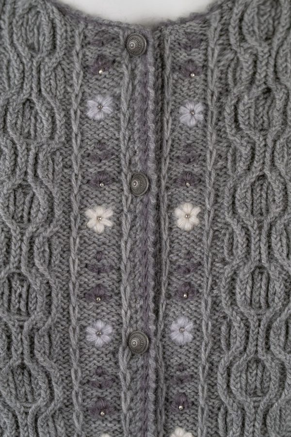 Damenjacke handgestrickt aus 100% Merinowolle Art.Nr. ME-0119 – Bild 4