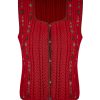 Damenweste handgestrickt aus 100% Merinowolle Art.Nr. ME-0121