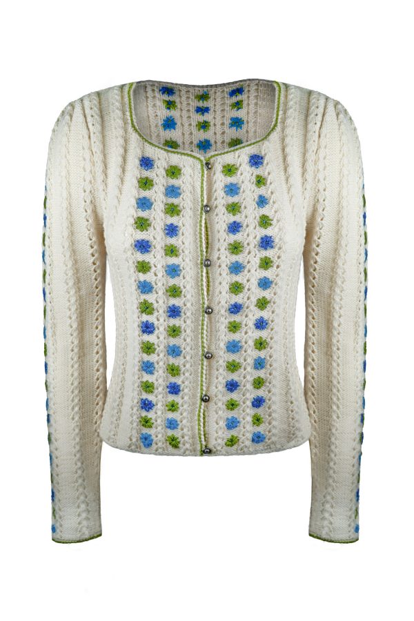 Damenjacke handgestrickt aus 100% Merinowolle Art.Nr. ME-0128