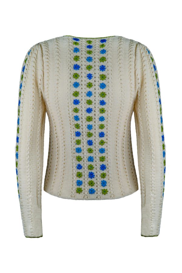 Damenjacke handgestrickt aus 100% Merinowolle Art.Nr. ME-0128 – Bild 5