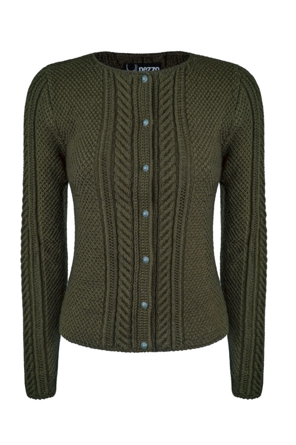 Damenjacke handgestrickt aus 100% Merinowolle Art.Nr. ME-0164