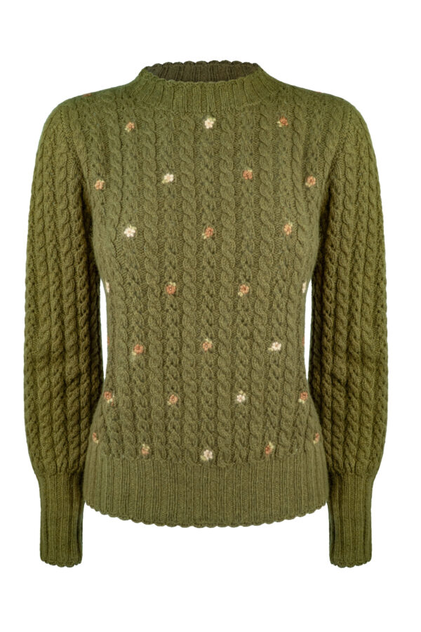Damenpullover handgestrickt aus 90%Merino und 10%Cashmere Art.Nr. CM1-0160
