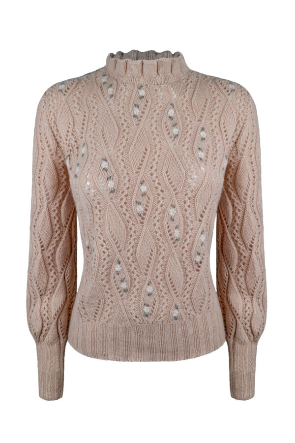 Damenpullover handgestrickt aus Merino und Cashmere Art.Nr. CM1-0167