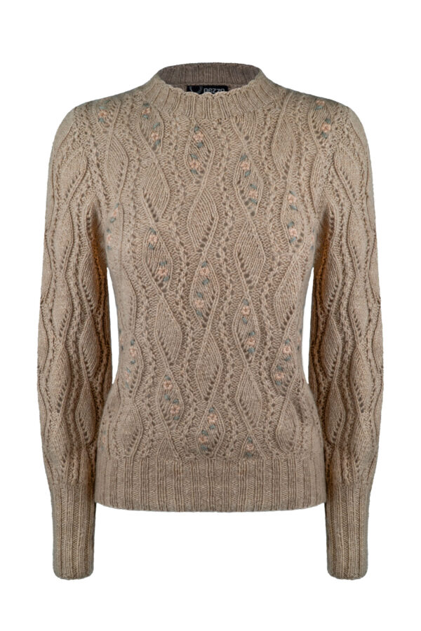 Damenpullover handgestrickt aus Merino und Cashmere Art.Nr. CM1-0171