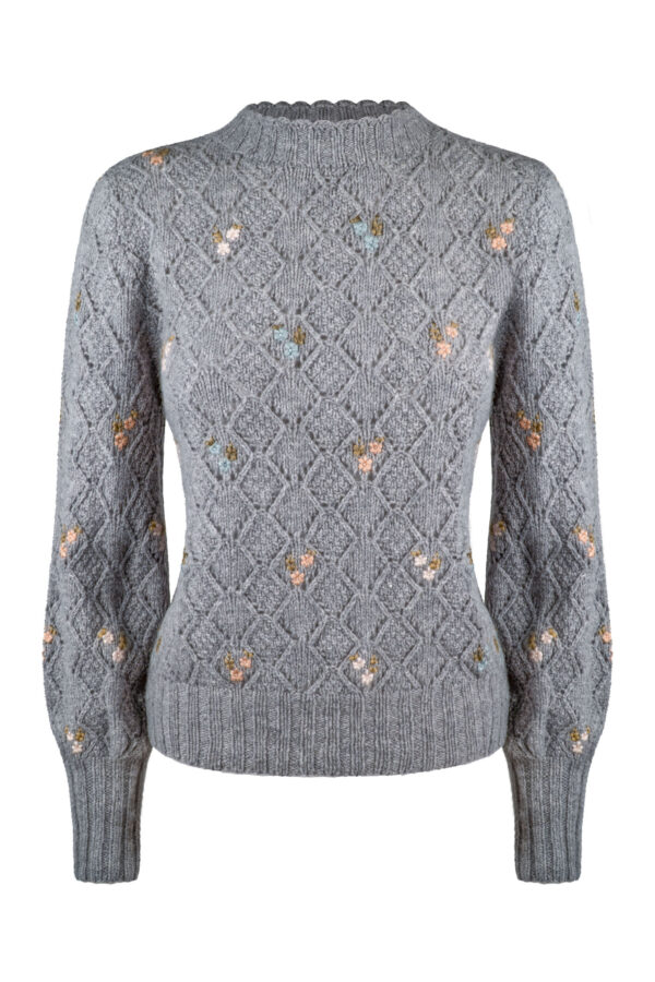 Damenpullover handgestrickt aus 90%Merino und 10%Cashmere Art.Nr. CM1-0170