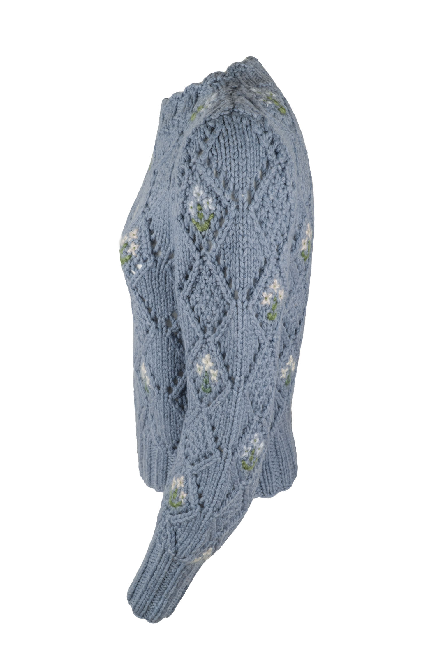 Damenpullover handgestrickt aus Schurwoll-/Nylongemisch, Art.Nr. MA-0180 – Bild 2