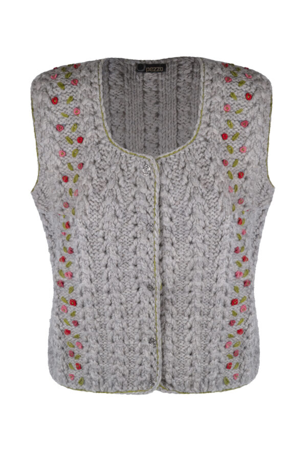 Strickweste handgestrickt aus Schurwollgemisch, Art.Nr. MA-0178