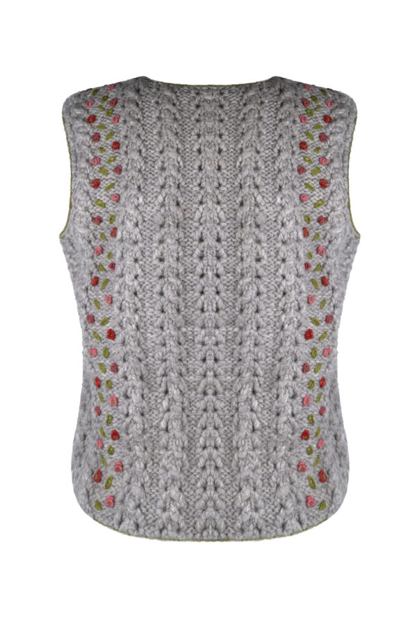 Strickweste handgestrickt aus Schurwollgemisch, Art.Nr. MA-0178 – Bild 2