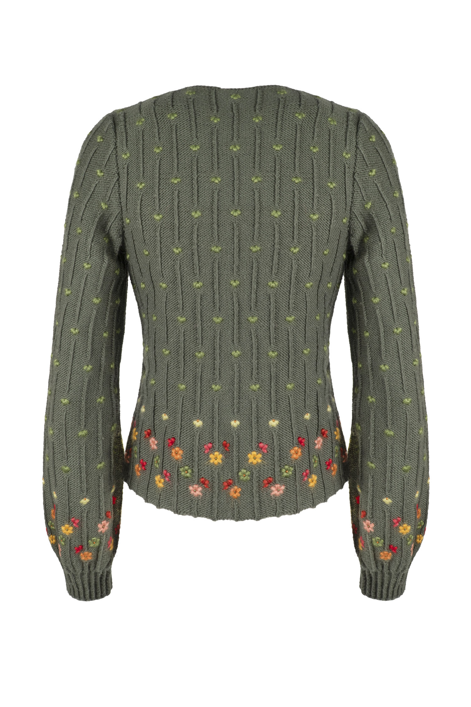 Strickjacke handgestrickt aus 100% Merinowolle Art.Nr. ME-0196 – Bild 2